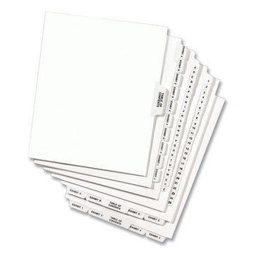 Avery® Preprinted Legal Exhibit Side Tab Index Dividers, Avery Style, 10-tab, 70, 11 X 8.5, White, 25-pack, (1070) freeshipping - TVN Wholesale